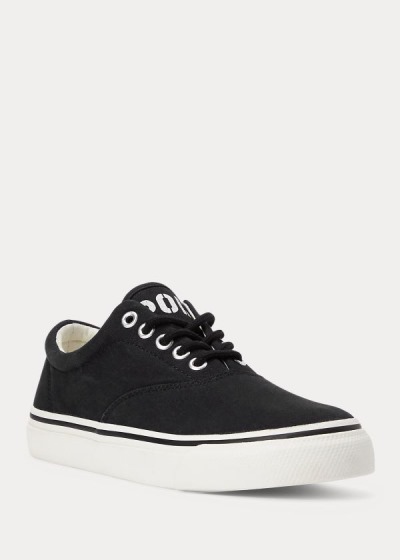 Zapatillas Polo Ralph Lauren Mujer Negros - Bryn Canvas - GZTKV9354